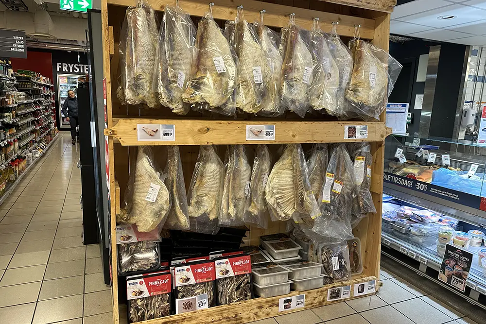 Pinnekjøtt in supermarket