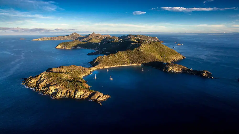 Aerial view of the St. Barts