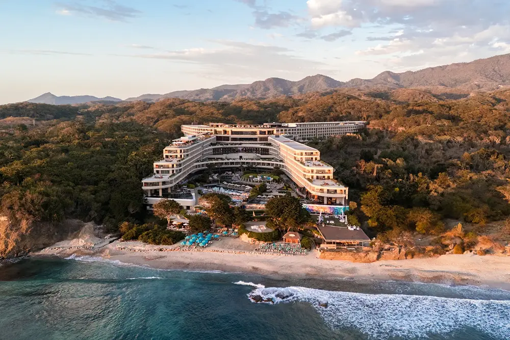 Aerial view of the hotel