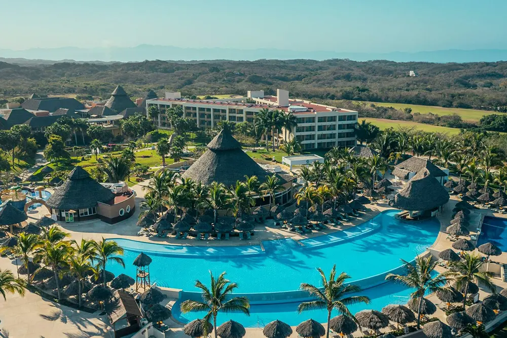 Aerial view of the hotel