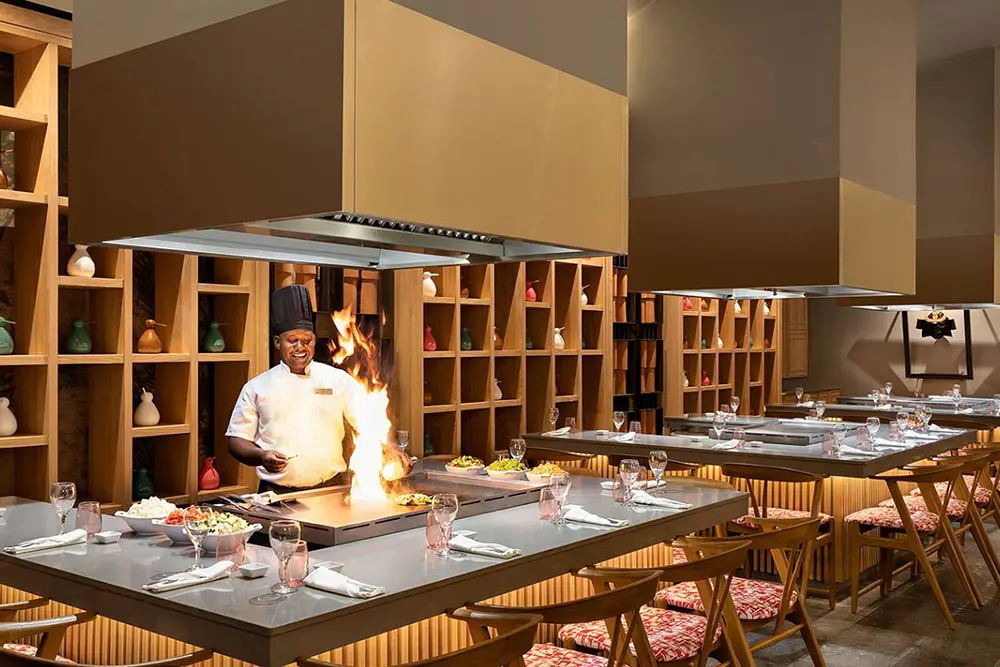 Gourmet dining at the resort